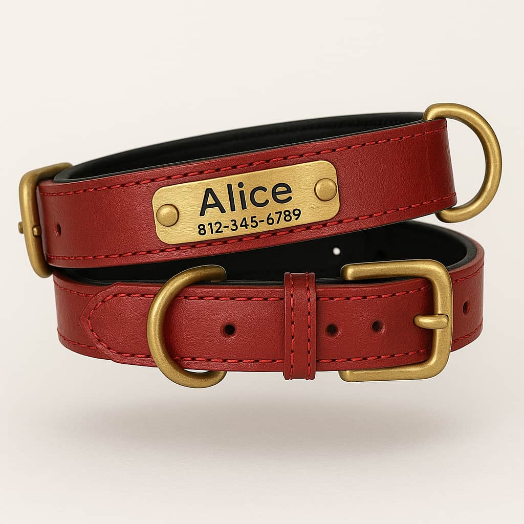 Collier Pour Chien En Cuir Personnalisé