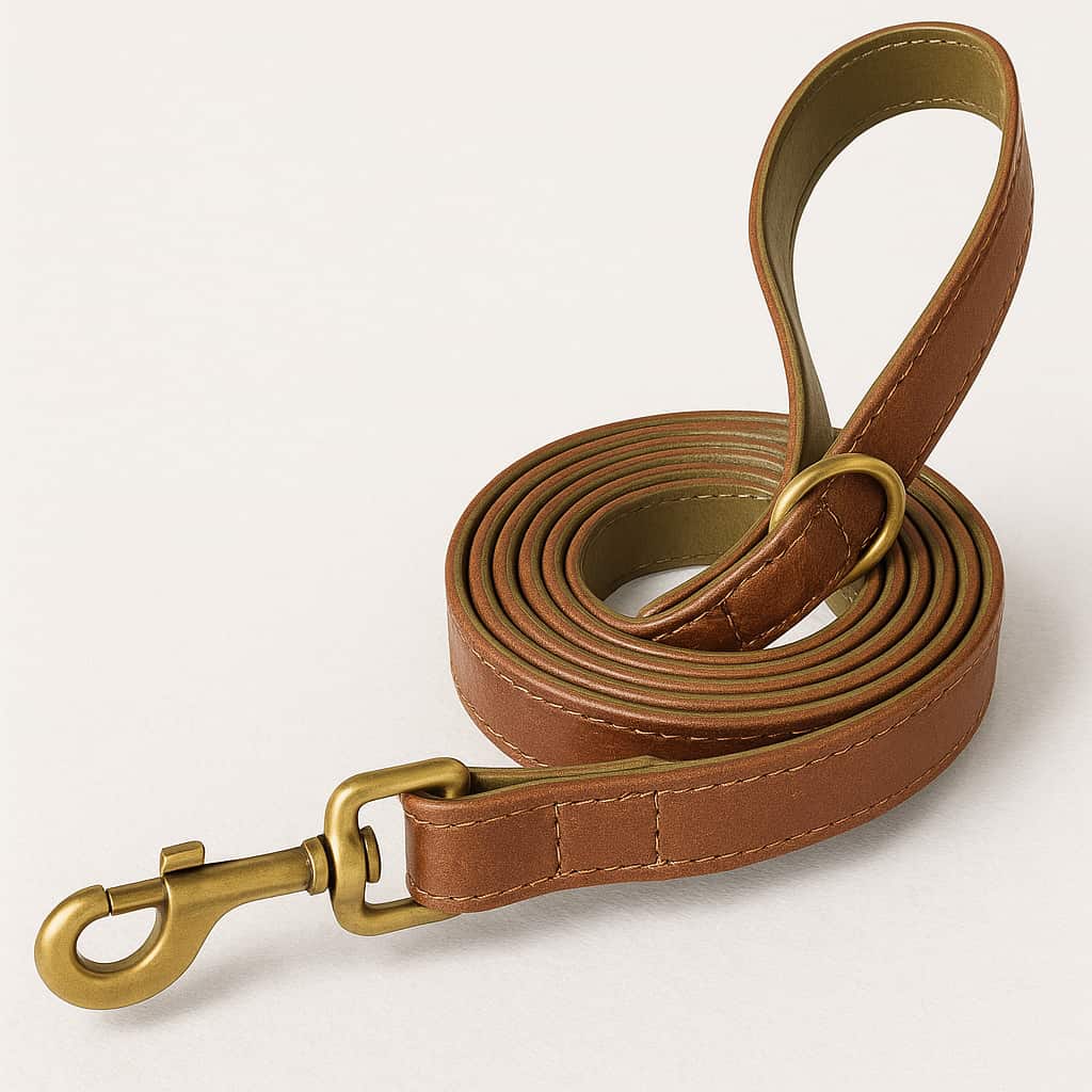 Ensemble De Laisse Et Collier En Cuir Pour Chien Personnalisé