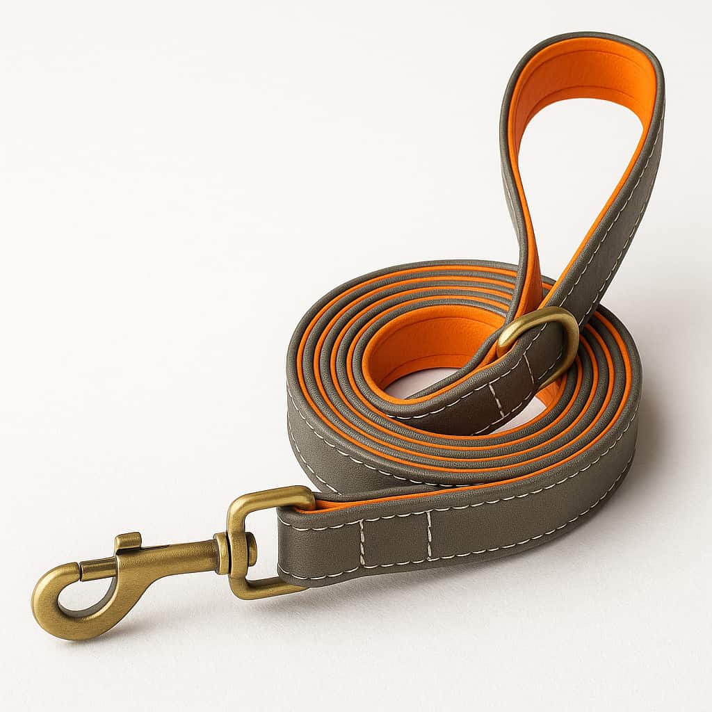 Ensemble De Laisse Et Collier En Cuir Pour Chien Personnalisé