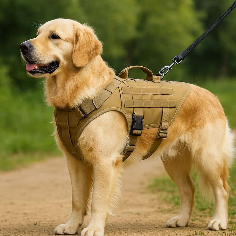 Harnais tactique pour chien : robustesse et contrôle extrême pour toutes les missions