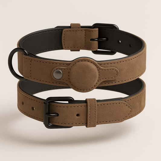 Collier Pour Chien En Cuir Avec Emplacement Airtag