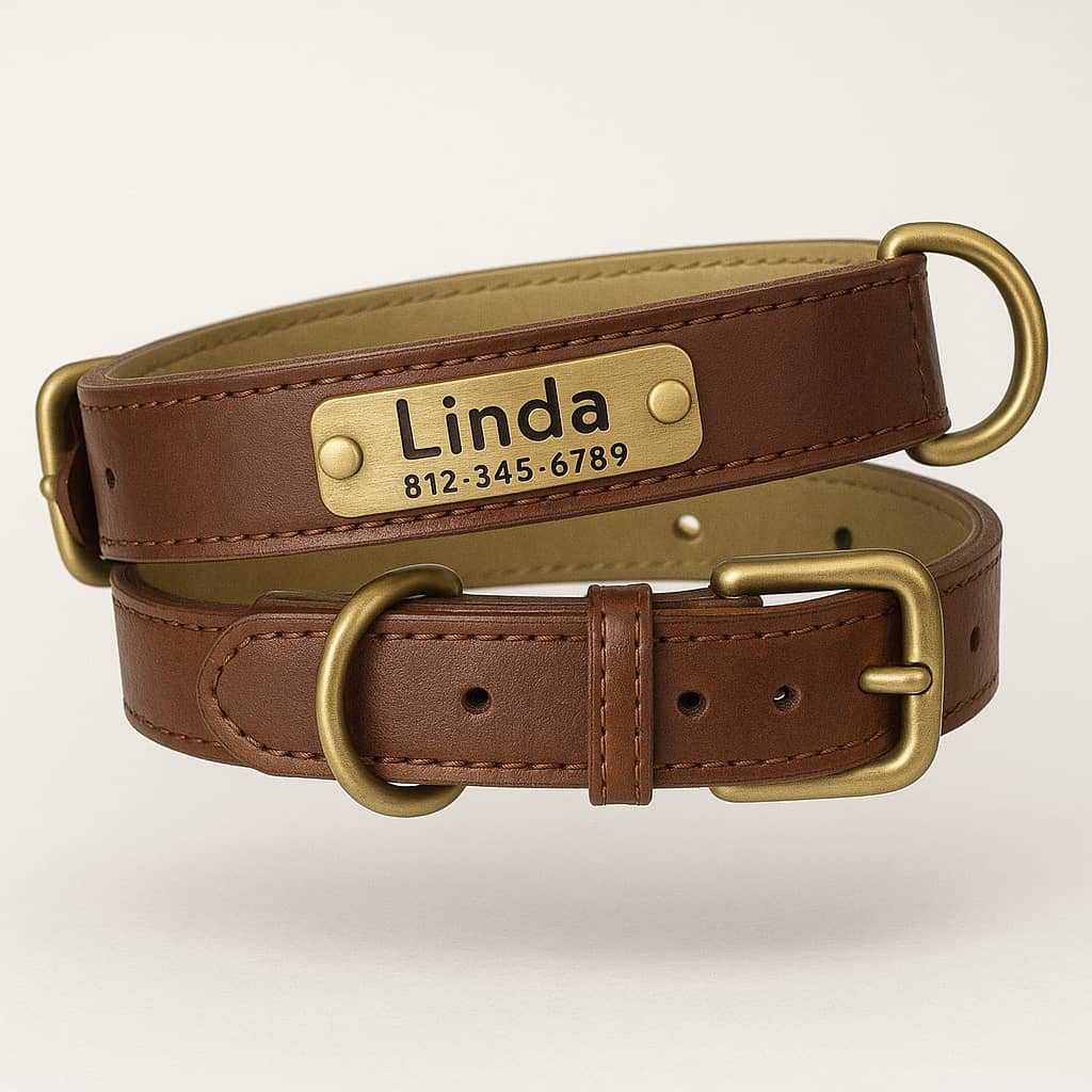 Collier Pour Chien En Cuir Personnalisé