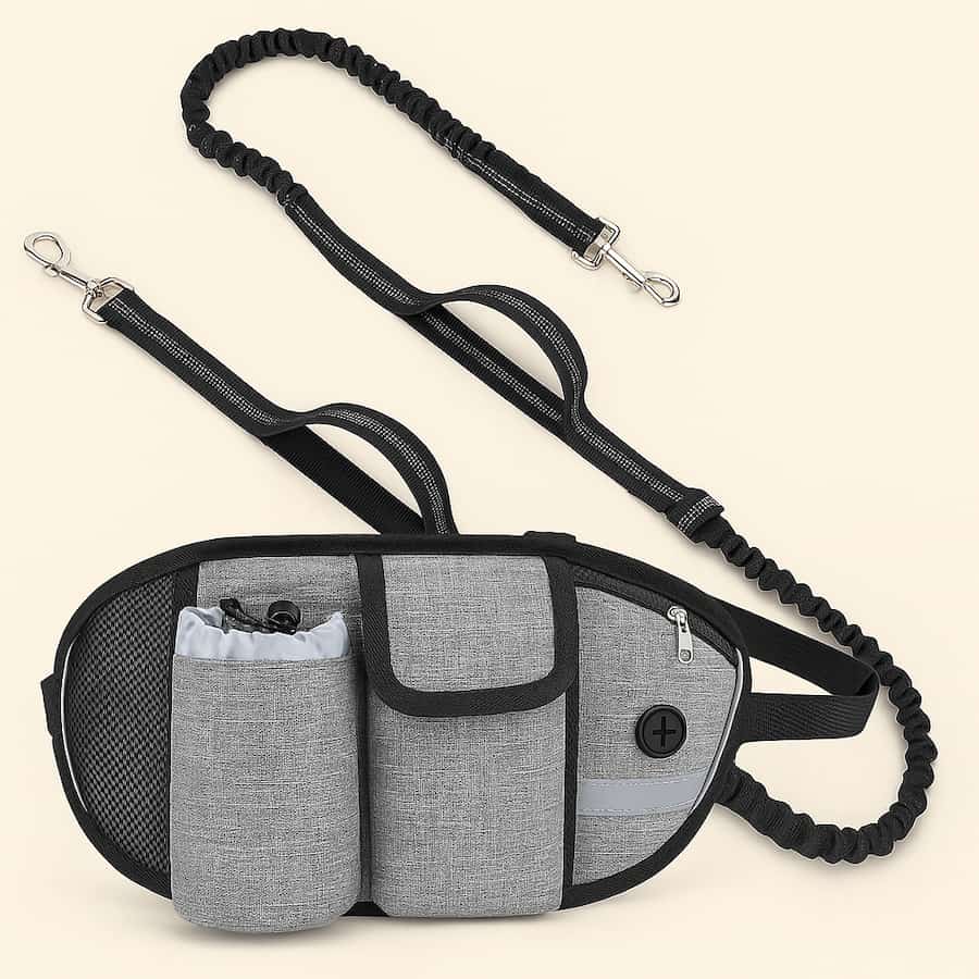 Laisse Mains Libres Pour Chien Avec ou Sans Ceinture