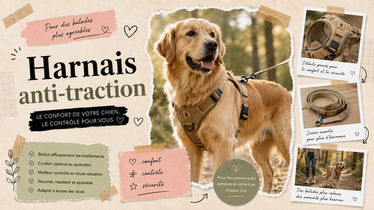 Harnais pour chien qui tire anti-traction