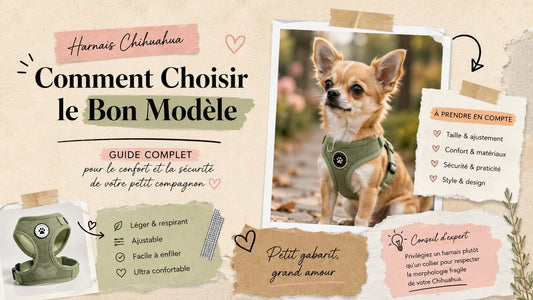 Harnais chihuahua confortable et sécurisé
