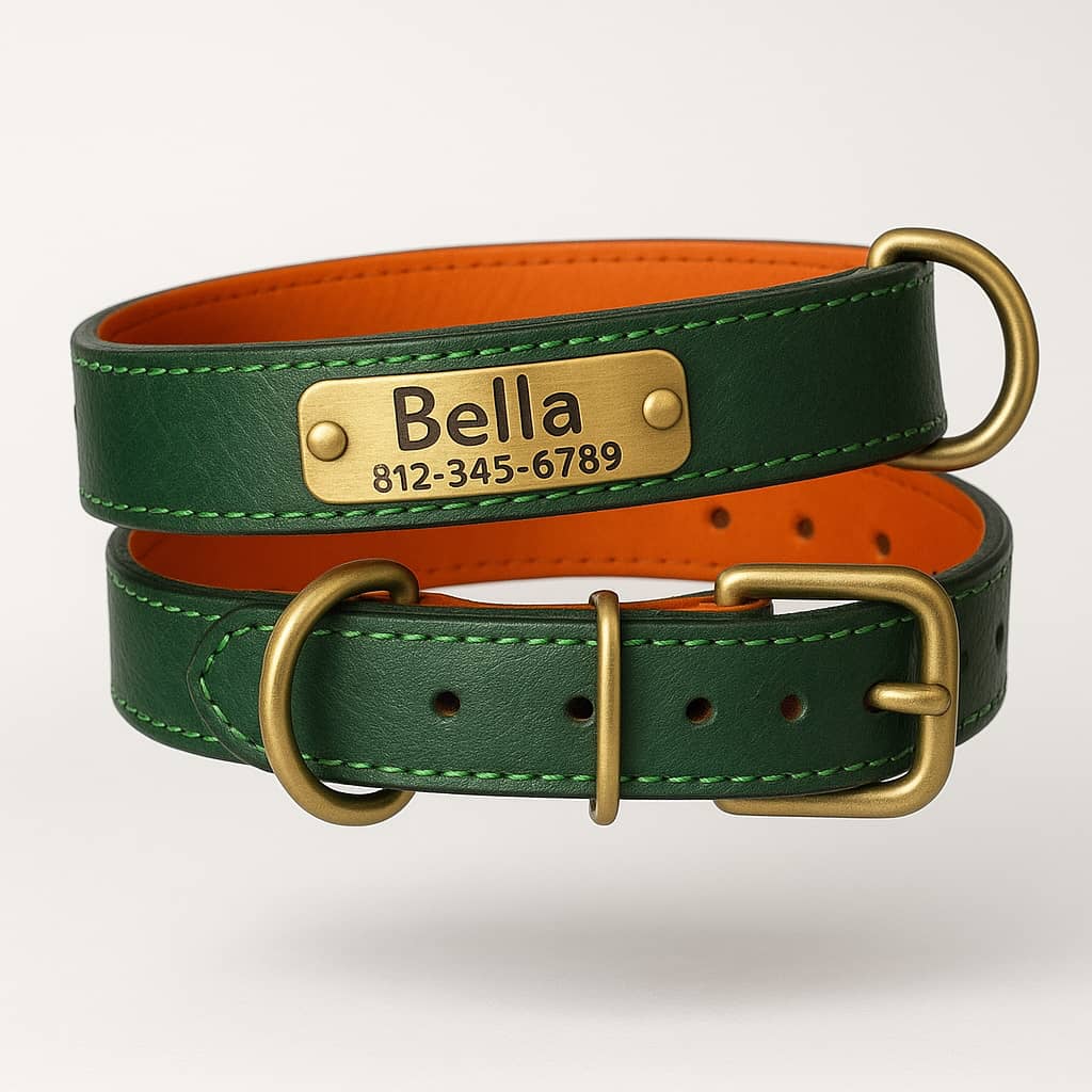 Collier Pour Chien En Cuir Personnalisé