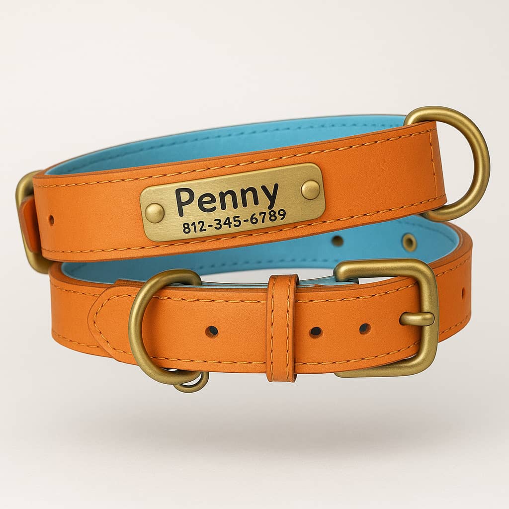 Collier Pour Chien En Cuir Personnalisé