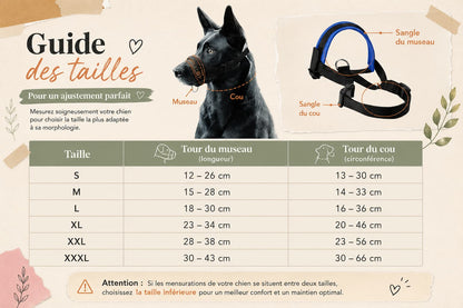 Muselière Anti-Aboiement en Nylon Respirante Pour Chien