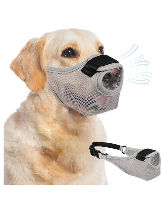Muselière en filet ajustable anti-aboiement pour chien