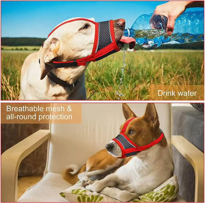 Muselière en filet réfléchissante anti-aboiement pour chien - photo 2