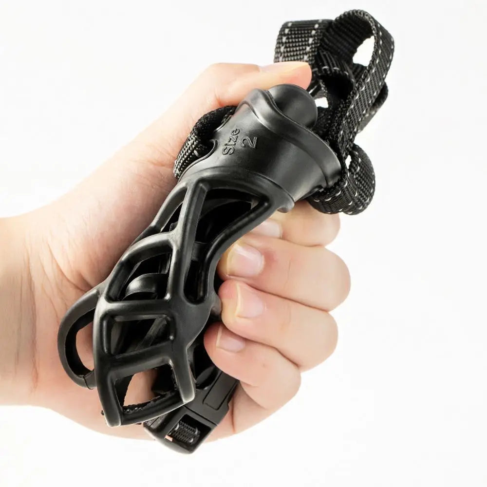 Muselière plastique réfléchissante avec ouverture pour boire pour chien - photo 2