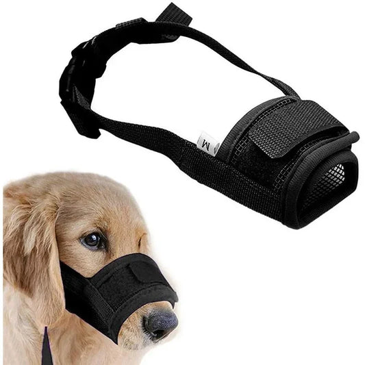 Muselière en filet pour petit chien anti-aboiement