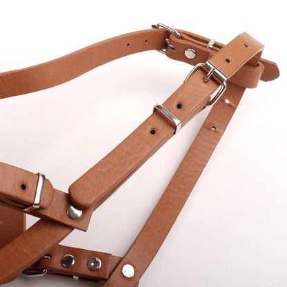 Muselière panier en cuir et métal pour chien de dressage - photo 4