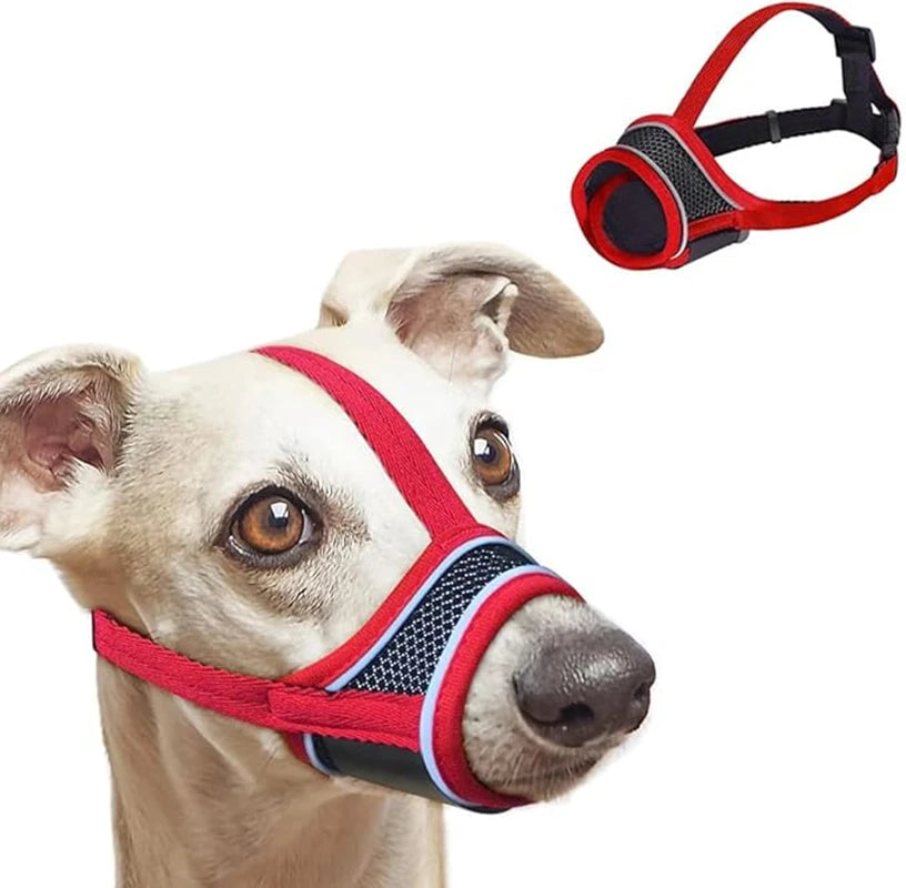 Muselière en filet réfléchissante anti-aboiement pour chien