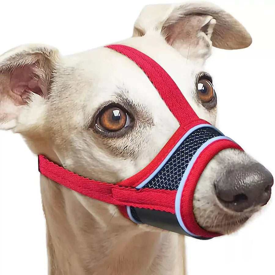 Muselière en filet réfléchissante anti-aboiement pour chien - photo 8
